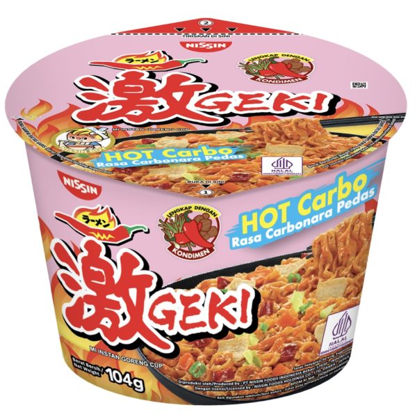 Nissin Geki Hot Carbo Dry Bowl 12x104g