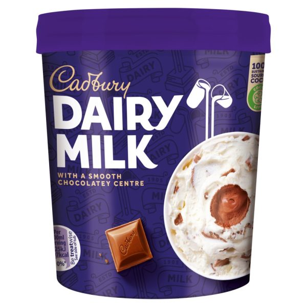 Cadbury Dairy Milk Ice Cream Tub 8x480ml