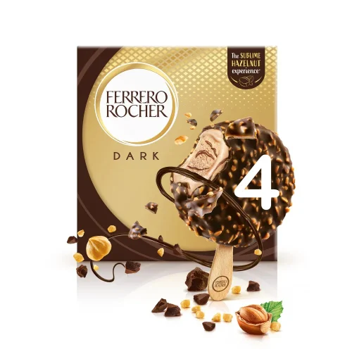 Ferrero Rocher Dark Chocolate Hazelnut Ice Cream Sticks MPK 7x(4x70ml)