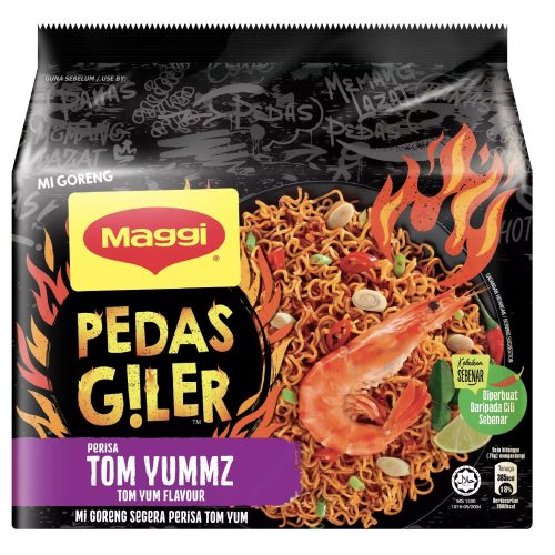 Nestle Maggi Instant Fried Noodles Spicy Tom Yum Dry 12x5x76g