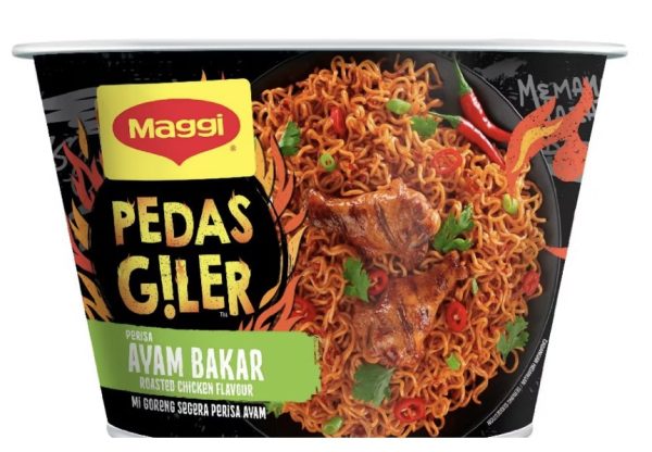 Nestle Maggi Instant Cup Fried Noodles Spicy Grilled Chicken Bowl 12x93g