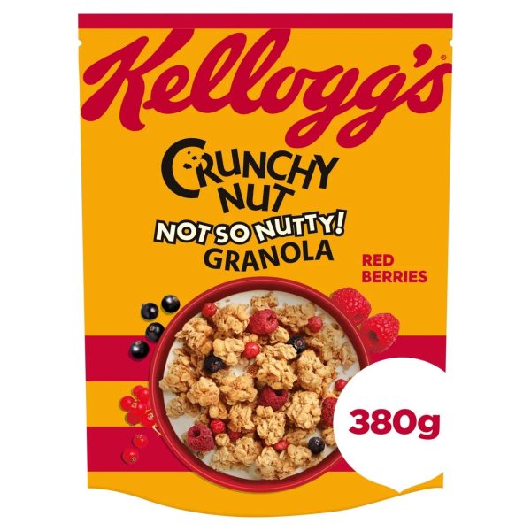 Kelloggs UK Crunchy Nut Not So Nutty Granola Red Berries 6x380g
