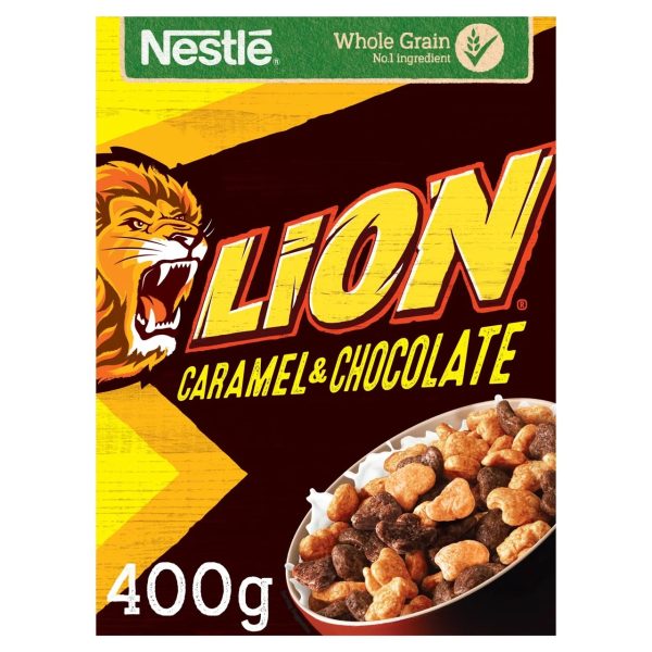Nestle UK Lion Cereal Caramel & Chocolate Cereal 8x400g
