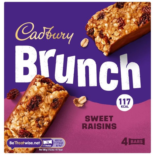 Cadbury Brunch Sweet Raisins Cereal Bar 8(4x28g)