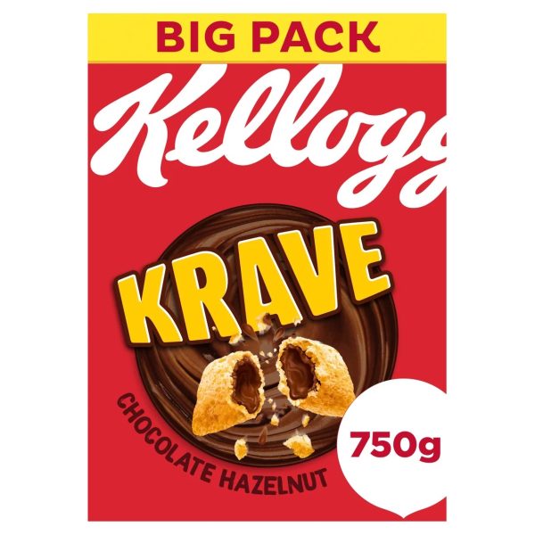 Kelloggs UK Krave Chocolate Hazelnut 9x750g
