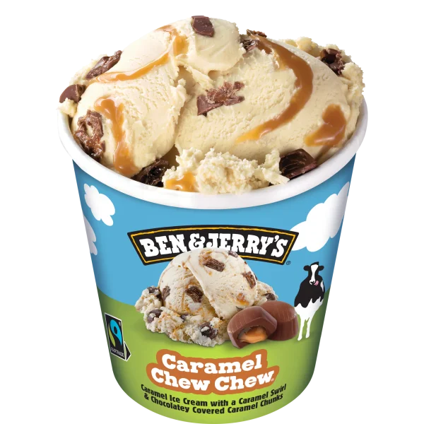 Ben & Jerry UK Ice Cream Caramel Chew Chew 8x465ml
