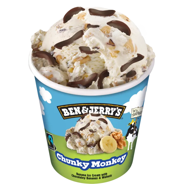 Ben & Jerry UK Ice Cream Chunky Monkey 8x465ml