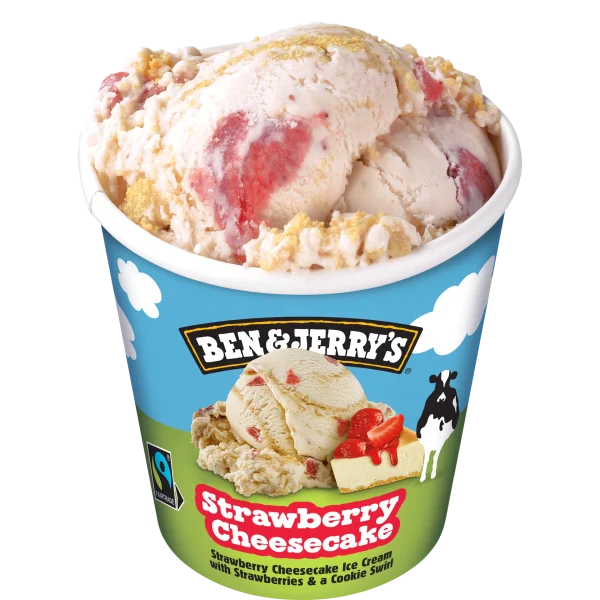 Ben & Jerry UK Ice Cream Strawberry Cheesecake 8x465ml