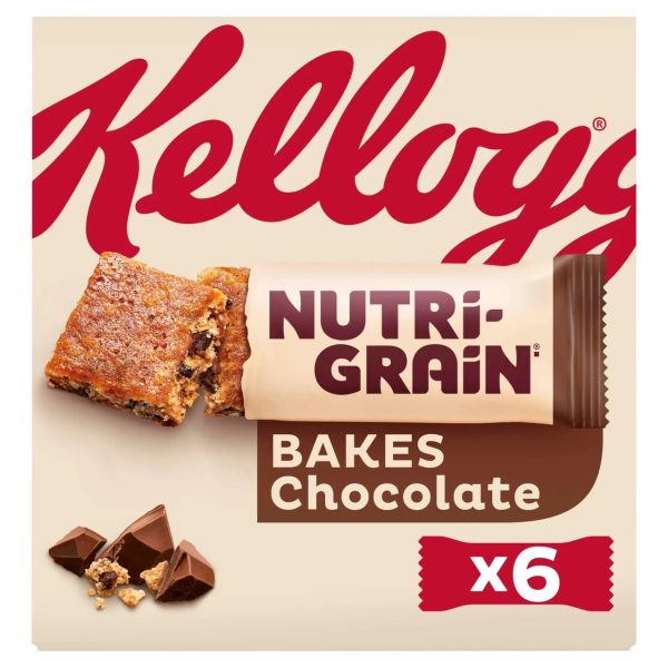 Kelloggs UK Nutri Grain Bakes Chocolate Cereal Bars 7(6x37g)