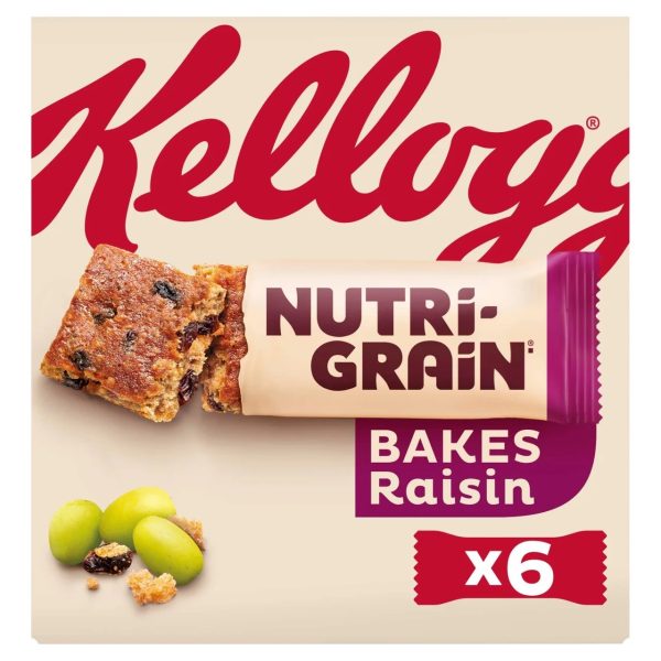 Kelloggs UK Nutri Grain Bakes Raisin Cereal Bars 7(6x37g)