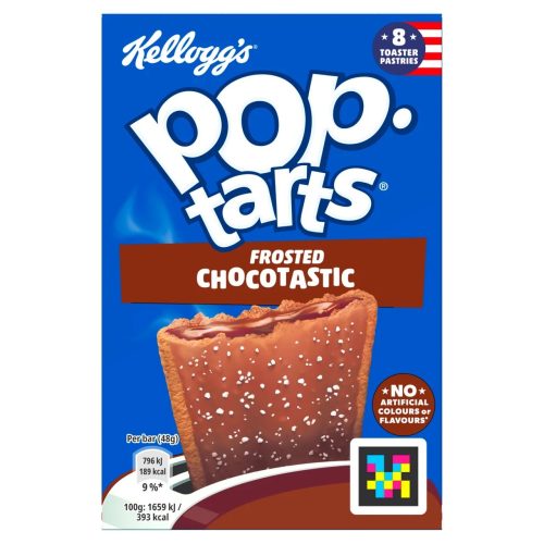 Kelloggs UK Pop Tarts Frosted Chocotastic Pastry Snacks 12(8x48g)