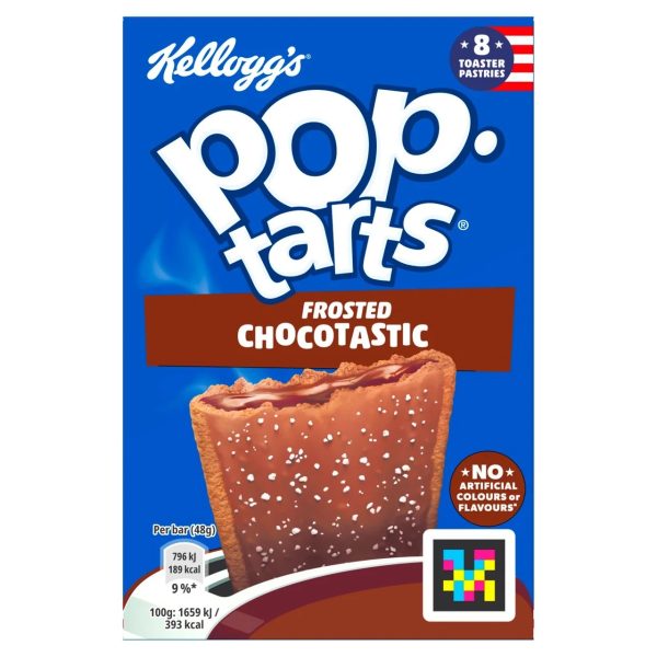 Kelloggs UK Pop Tarts Frosted Chocotastic Pastry Snacks 12(8x48g)