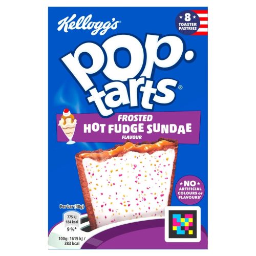 Kelloggs UK Pop Tarts Frosted Hot Fudge Sundae Pastry Snacks 12(8x48g)
