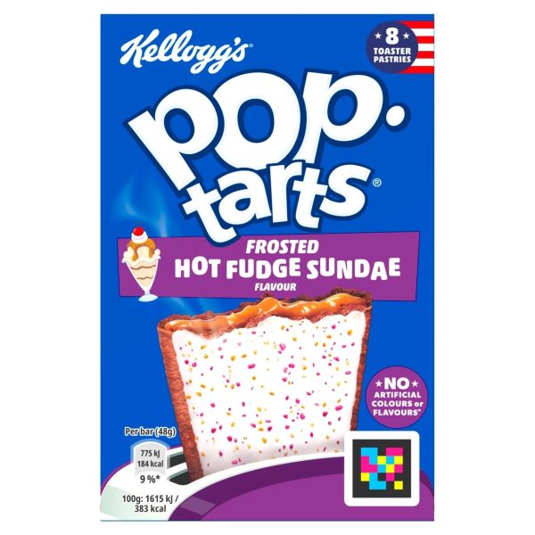 Kelloggs UK Pop Tarts Frosted Hot Fudge Sundae Pastry Snacks 12(8x48g)