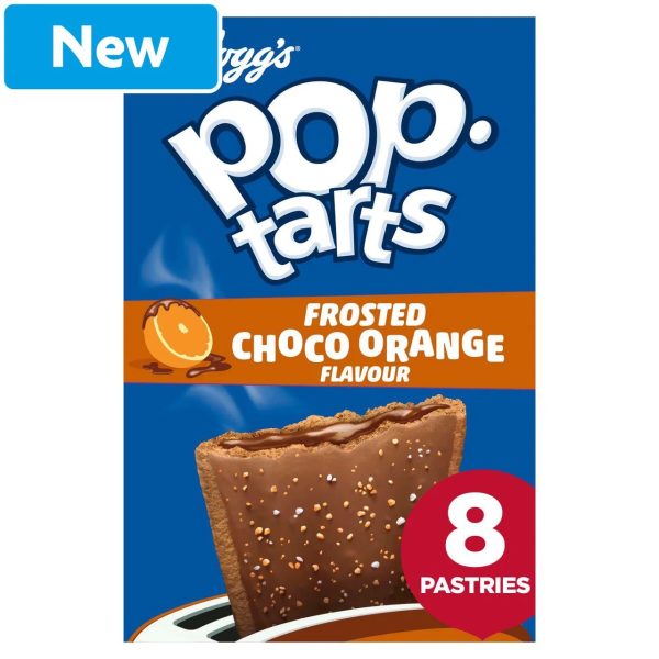 Kelloggs UK Pop Tarts Frosted Choco Orange Pastry Snacks 12(8x48g)