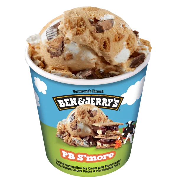 Ben & Jerry PB S'more 8x16 Oz (473ml)