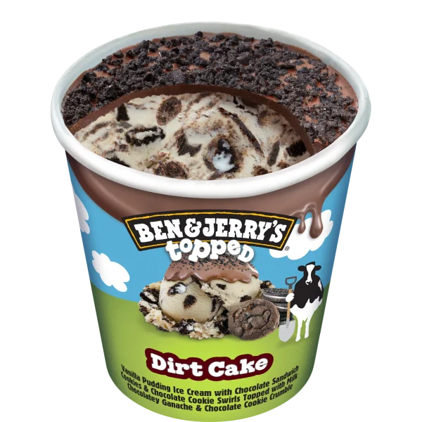 Ben & Jerry Topped Dirt Cake 8x16 Oz (473ml)