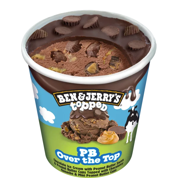 Ben & Jerry Topped PB Over The Top 8x16 Oz (473ml)