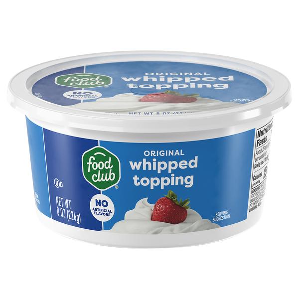Food Club Frozen Whipped Topping Cream 18x8Oz