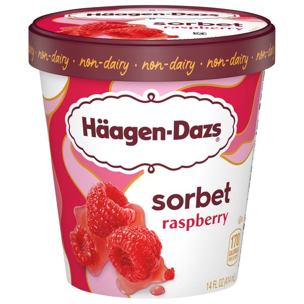 Haagen-Dazs Raspberry Sorbet Ice Cream 8x14Oz (414ml)