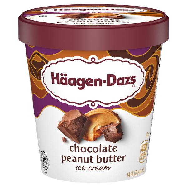 Haagen-Dazs Chocolate Peanut Butter Ice Cream 8x14Oz (414ml)