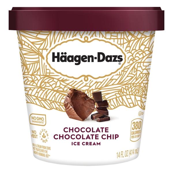 Haagen-Dazs Chocolate Chocolate Chip Ice Cream 8x14Oz (414ml)