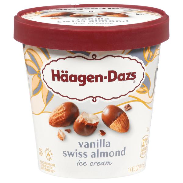 Haagen-Dazs Vanilla Swiss Almond Ice Cream 8x14Oz (414ml)