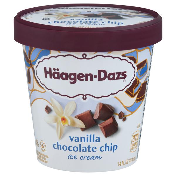 Haagen-Dazs Vanilla Chocolate Chip Ice Cream 8x14Oz (414ml)