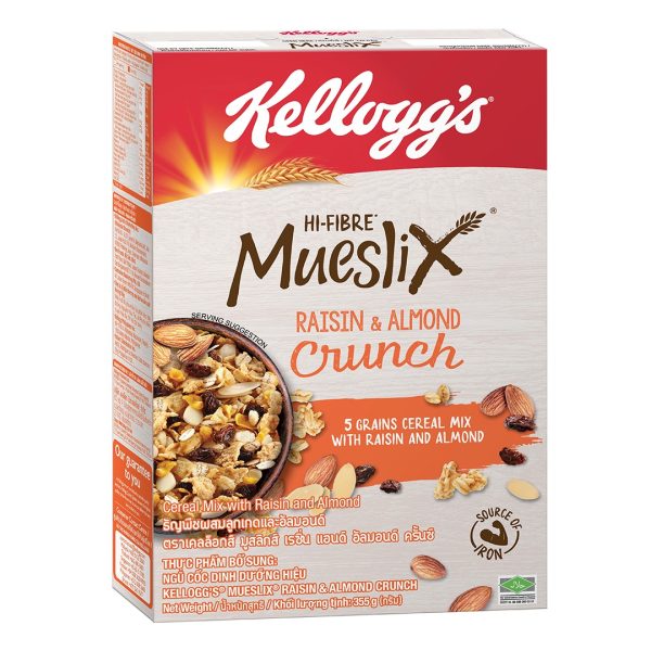Kelloggs Mueslix Raisin & Almond 12x355g