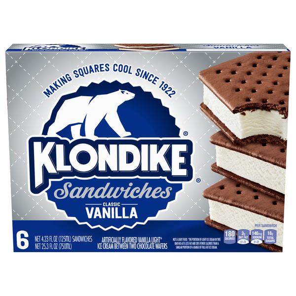 Klondike Cookies & Creme Sandwich Ice Cream 4MPK 6x16Oz (473ml)
