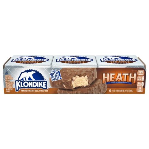 Klondike Heath Branded (Toffee, Almonds & Milk Chocolate) Ice Cream Bars 6MPK 12x4Oz (118.29ml)