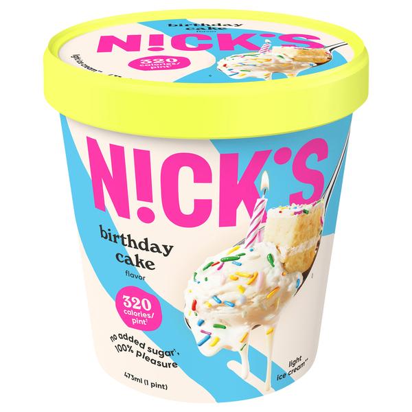 N!ck's Birthday Cake Light Ice Cream 8x16Oz (473ml)