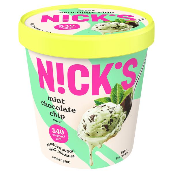 N!ck's Mint Chocolate Chip Light Ice Cream 8x16Oz (473ml)