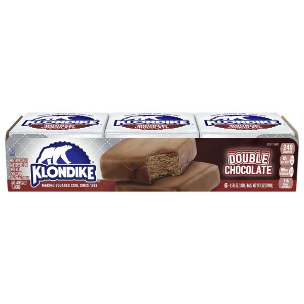 Klondike Double Chocolate Ice Cream Bars 6MPK 12x4Oz (118.29ml)