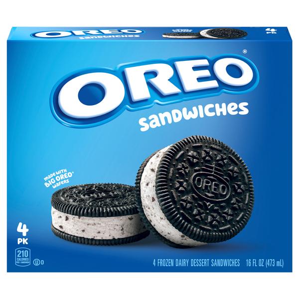 Oreo Sandwiches Ice Cream 4MPK 8x16Oz (473ml)