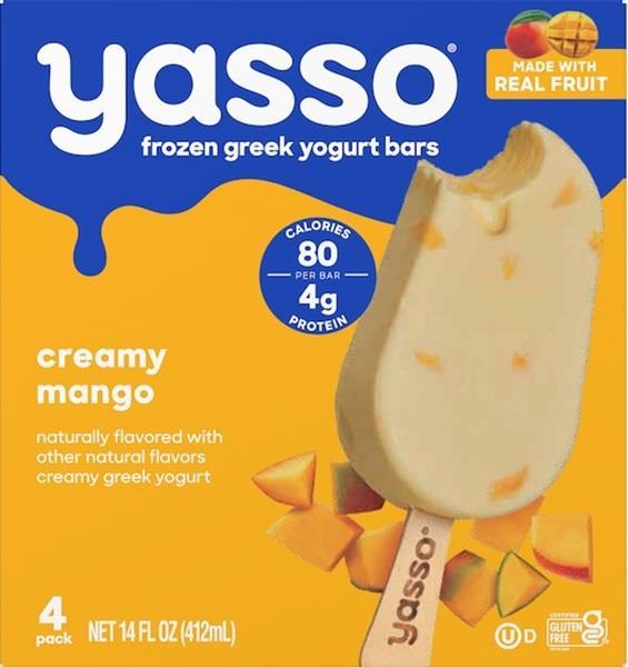 Yasso Black Raspberry Chip Frozen Greek Yoghurt Ice Cream Bar 4MPK 8x14Oz (412ml)