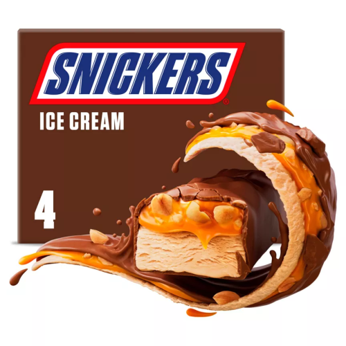 Snickers Chocolate Peanut Ice Cream Bars 4MPK 4x45.6g