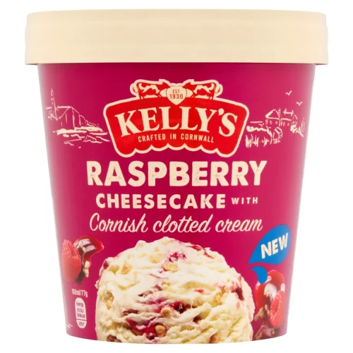 Kelly's Raspberry Cheesecake with Cornish Clotted Cream 8x425ml