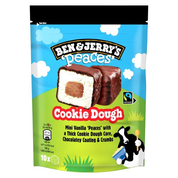 Ben & Jerry's UK Peaces' Cookie Dough Ice Cream Bites 8x160ml