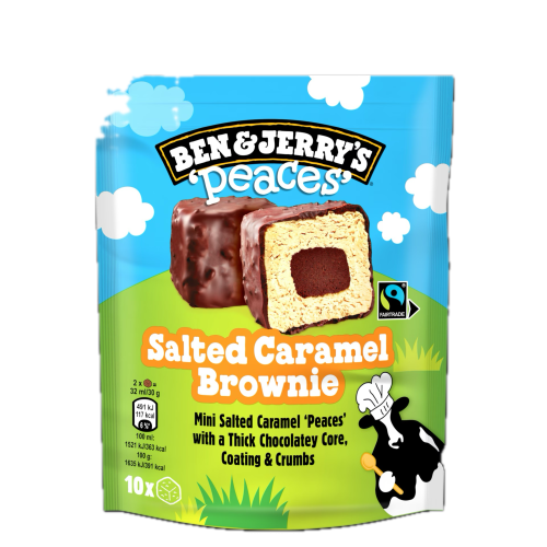Ben & Jerry's UK Peaces' Salted Caramel Brownie Ice Cream Bites 8x160ml