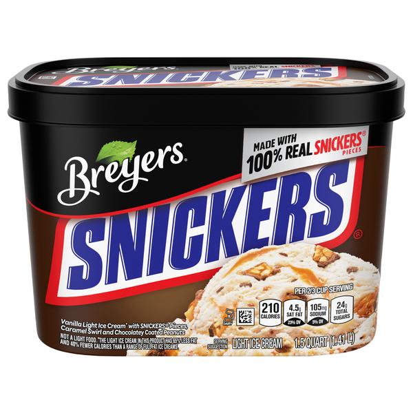 Breyers Blasts Snickers Ice Cream Tub 6x48Oz (1.4L)
