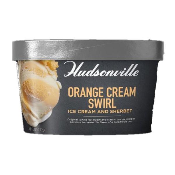 Hudsonville Orange Cream Swirl Ice Cream 4x48Oz (1.4L)
