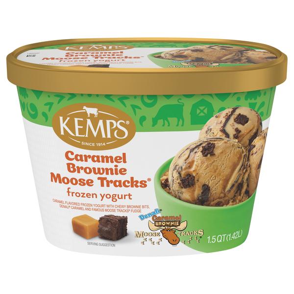 Kemps Caramel Brownie Moose Tracks Frozen Yoghurt 3x48Oz (1.4L)