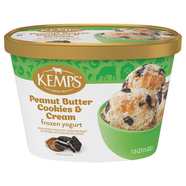 Kemps Peanut Butter Cookies & Cream Frozen Yoghurt 3x48Oz (1.4L)