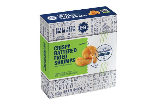 EB Crispy Battered Fried Shrimps Frozen 9x300g