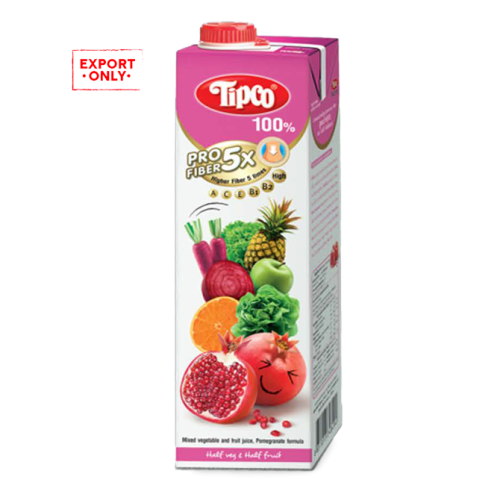 Tipco 100% Profiber Pomegranate Juice 12x1L