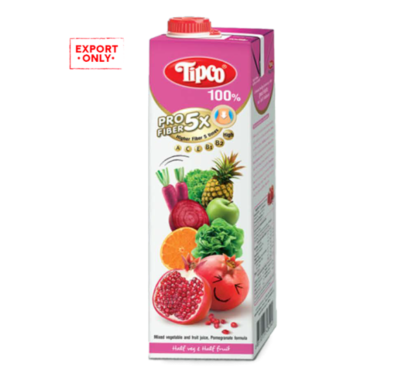 Tipco 100% Profiber Pomegranate Juice 12x1L