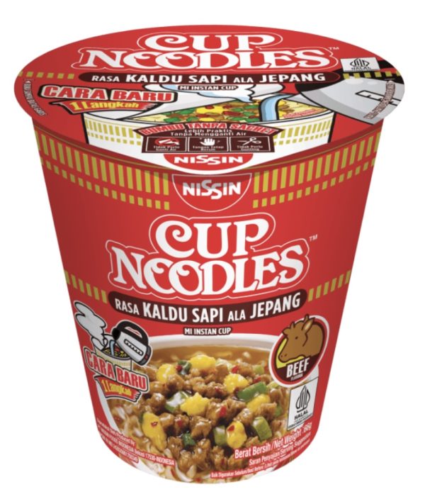 Nissin Cup Noodles Japanese Style Beef (Halal) 12x62g