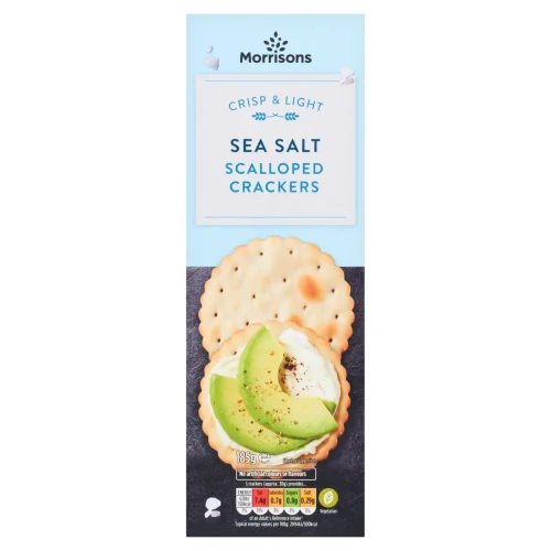 Morrisons Sea Salt Scalloped Crackers 8x185g