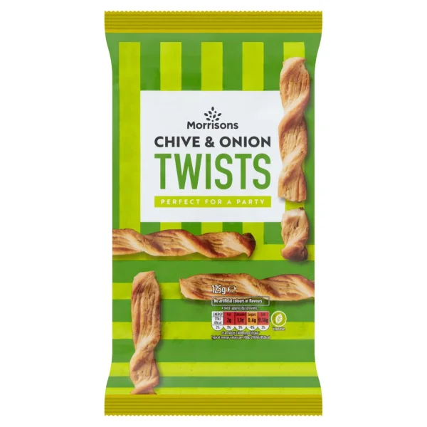 Morrisons Chive & Onion Twists 10x125g